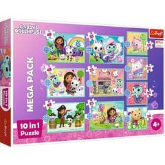 Pužļu komplekts Trefl Gabby ´S Dollhouse 10 in 1 цена и информация | Пазлы | 220.lv