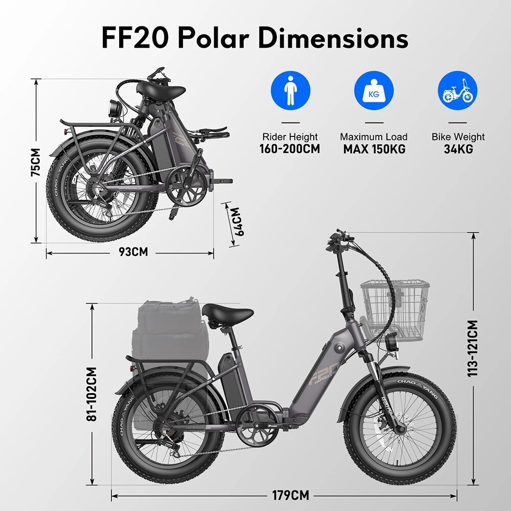 Elektriskais velosipēds FAFREES FF20 Polar, 20", balts, 500W, 20,8Ah cena un informācija | Elektrovelosipēdi | 220.lv