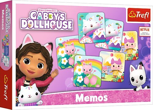 Galda spēle Trefl Gabby´s Dollhouse Memo cena un informācija | Galda spēles | 220.lv