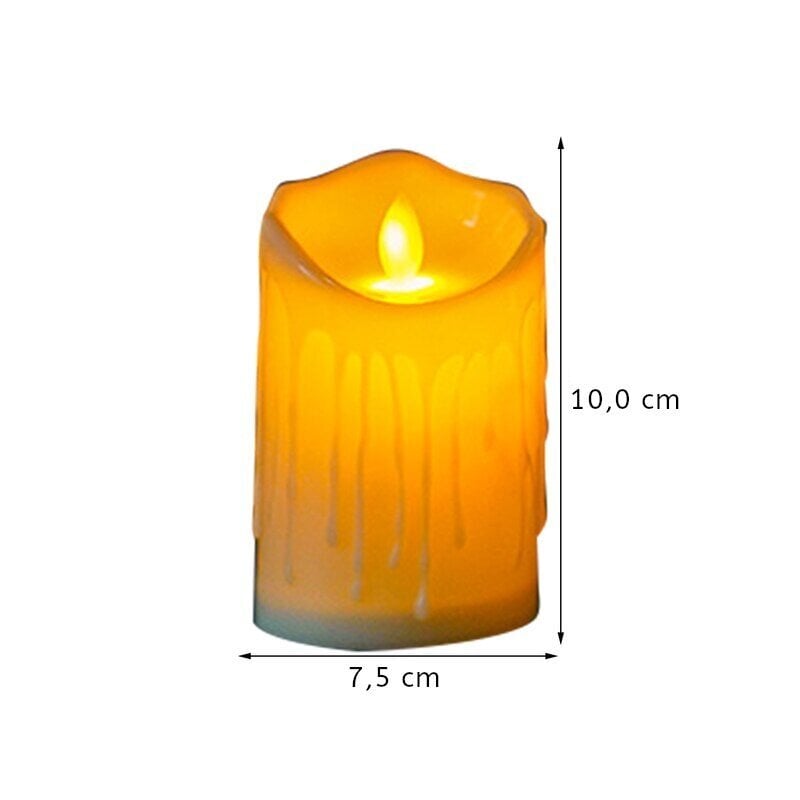 LED sveču komplekts, 12,5 un 10 cm, 2gab cena un informācija | Kapu sveces | 220.lv