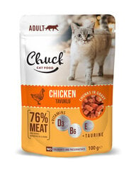 Chuck Pouch Adult with Chicken konservi pieaugušiem kaķiem ar vistu 100g x 24 gab. cena un informācija | Konservi kaķiem | 220.lv