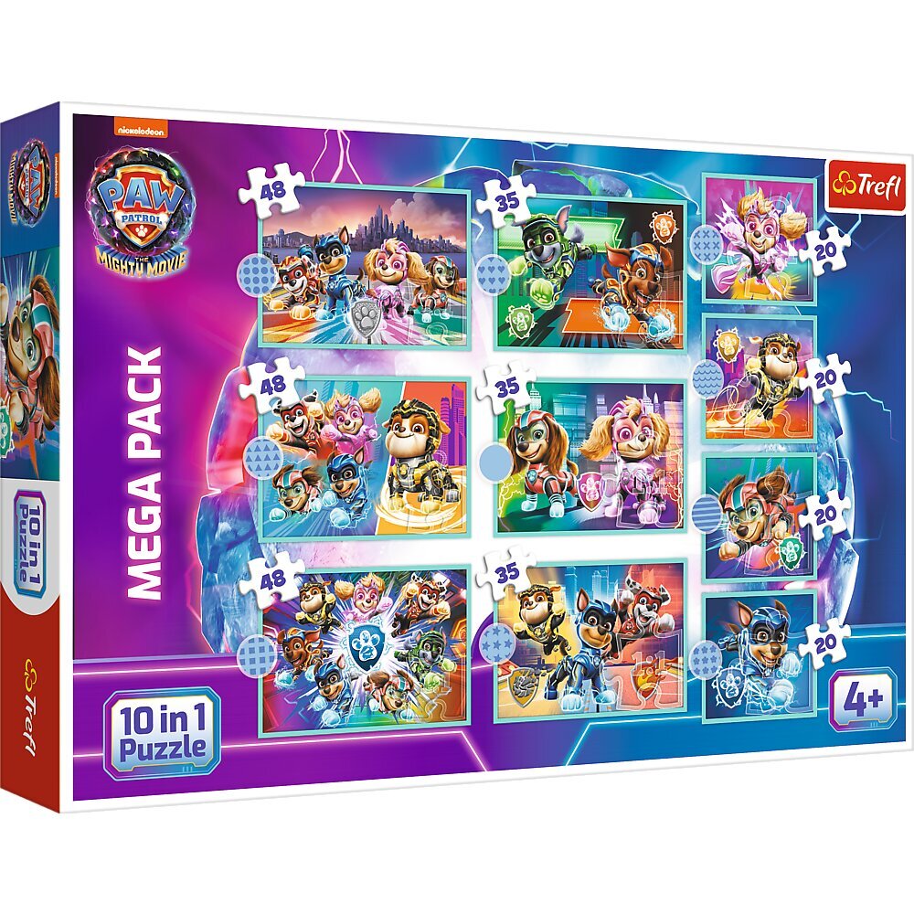 TREFL PAW PATROL Pužļu komplekts 10 in 1 cena un informācija | Puzles, 3D puzles | 220.lv