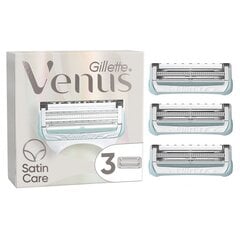 Skūšanās asmeņi sievietēm Venus Satin Care, 3 gab. цена и информация | Косметика и средства для бритья | 220.lv