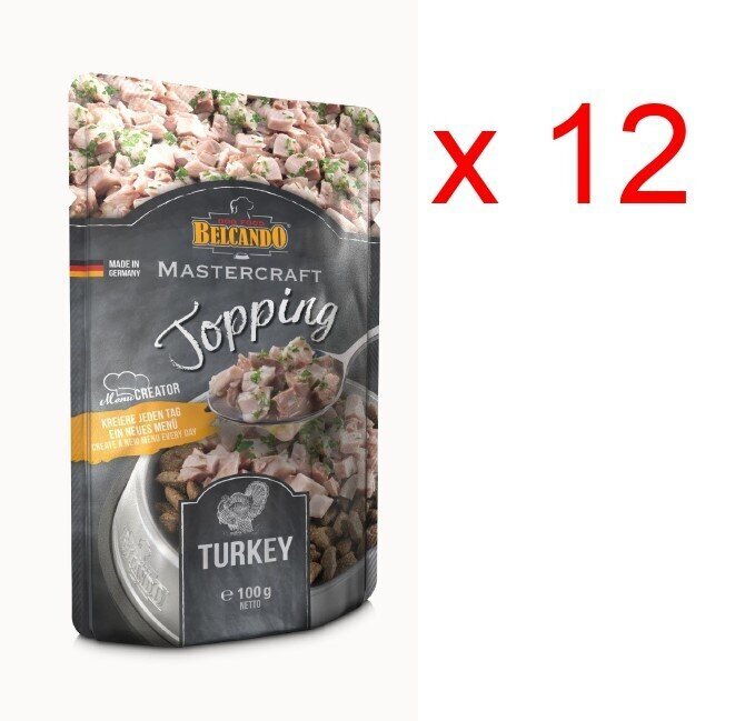 Belcando Mastercraft Topping ar tītaru, 100 g x 12 gab. cena un informācija | Konservi suņiem | 220.lv