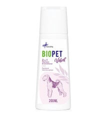 Kondicionējošs šampūns suņiem Biopet Velvet, 200 ml cena un informācija | Kosmētiskie līdzekļi dzīvniekiem | 220.lv