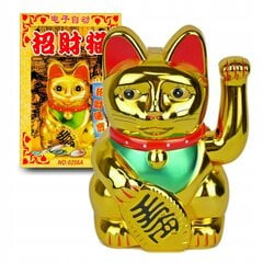 Japāņu laimīgais kaķis, ķīniešu, Maneki-Neko, zeltains цена и информация | Другие оригинальные подарки | 220.lv