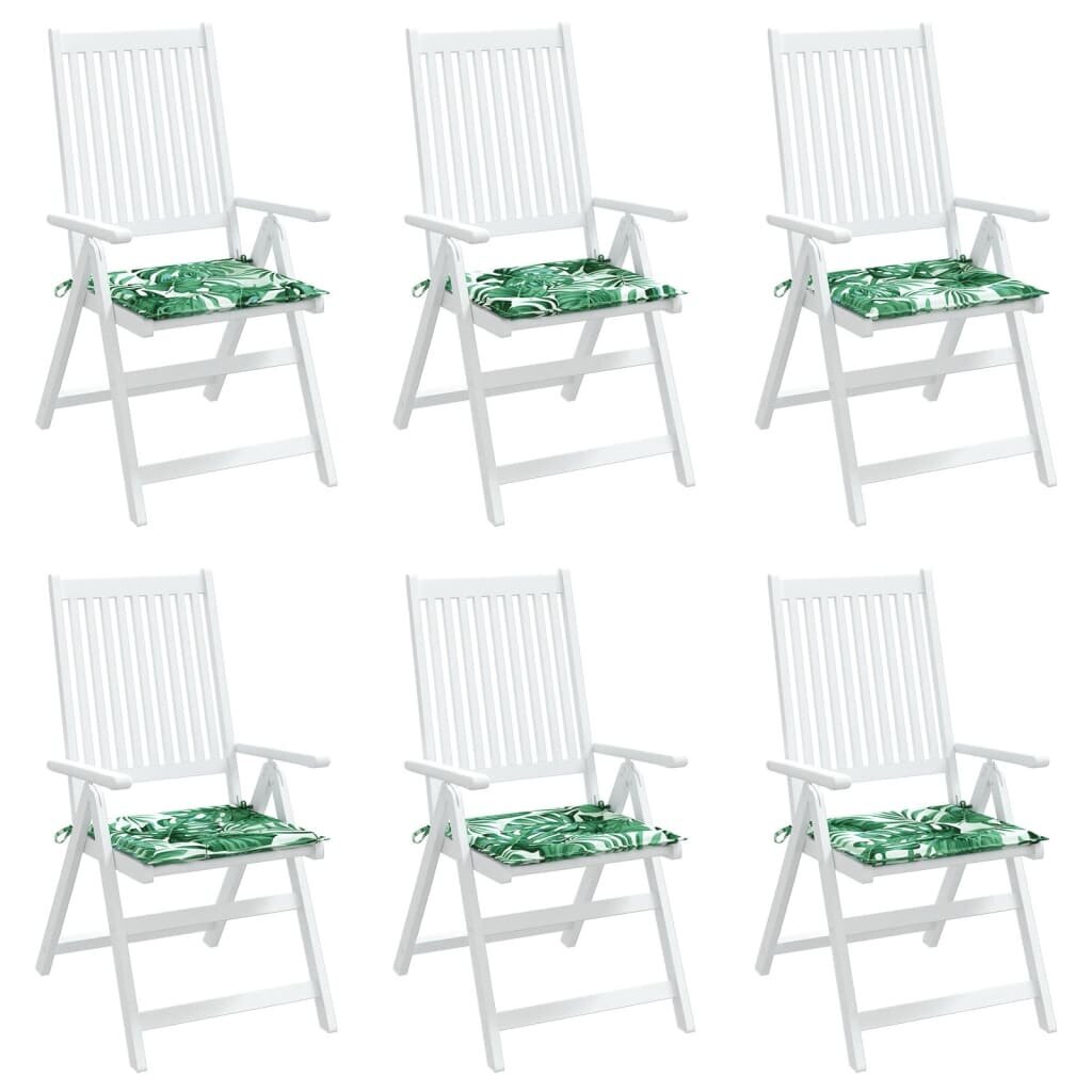 Drza krēslu matrači vidaXL, zaļš/balts cena un informācija | Krēslu paliktņi | 220.lv