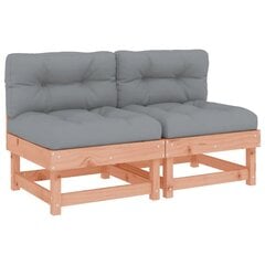 2 gab. dīvānu komplekts ar matračiem vidaXL, brūns/pelēks cena un informācija | Dārza krēsli | 220.lv