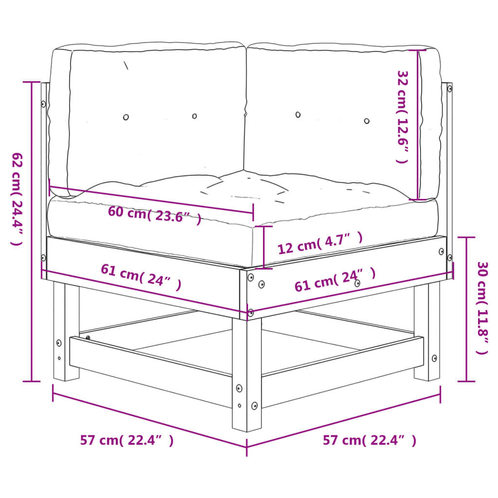 Stūra dīvāns ar matračiem vidaXL, brūns cena un informācija | Dārza krēsli | 220.lv