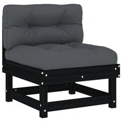Dīvāns ar matračiem vidaXL, melns цена и информация | скамейка со столиком | 220.lv