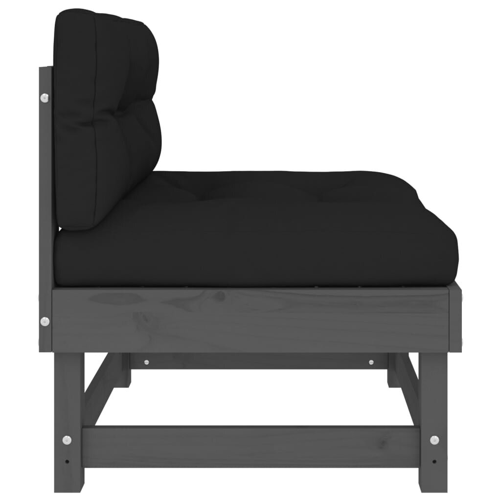 Dīvāns ar matračiem vidaXL, pelēks cena un informācija | Dārza krēsli | 220.lv