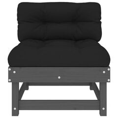 Dīvāns ar matračiem vidaXL, pelēks cena un informācija | Dārza krēsli | 220.lv