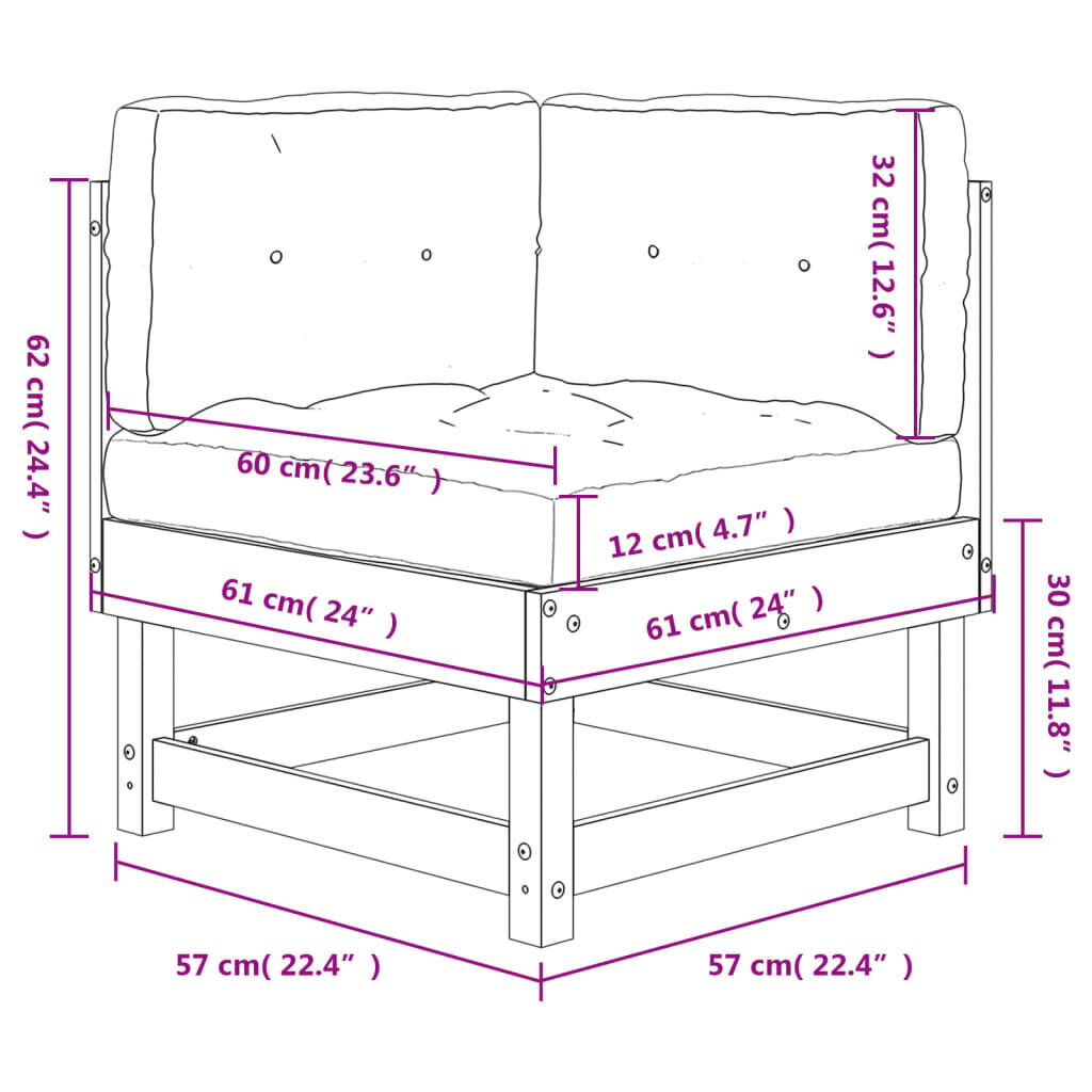 Stūra dīvāns ar matračiem vidaXL, balts cena un informācija | Dārza krēsli | 220.lv