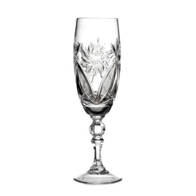 Kristāla šampaniešu glāzes 200ml , komplektā 6gab cena un informācija | Glāzes, krūzes, karafes | 220.lv