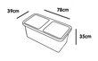 Dubultā puķu kaste ar automātisko laistīšanu Berberis 2 x 18 l 80 cm cena un informācija | Balkona kastes | 220.lv