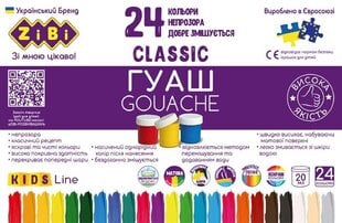 Guaša Zibi Classic Kids Line, 24 gab. cena un informācija | Modelēšanas un zīmēšanas piederumi | 220.lv
