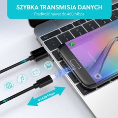 Кабель USB на Micro USB Choetech, AB003 1.2 м (черный) цена и информация | Кабели для телефонов | 220.lv