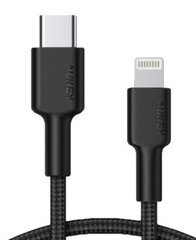 AUKEY CB-CL02 USB-кабель 1,2 м USB 3.2 Gen 1 (3.1 Gen 1) USB C Lightning Black цена и информация | Кабели для телефонов | 220.lv