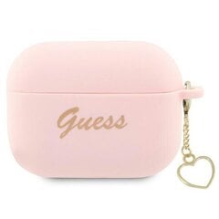 Guess GUAP2LSCHSP AirPods Pro 2 cover pink|pink Silicone Charm Heart Collection цена и информация | Аксессуары для наушников | 220.lv