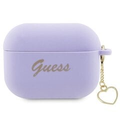 Guess GUAP2LSCHSU AirPods Pro 2 cover purple|purple Silicone Charm Heart Collection цена и информация | Наушники | 220.lv
