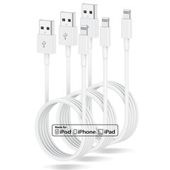 3Pack 2M iPhone Ladekabel, [Apple MFi Certified] Lang Apple Ladekabel 6ft, Original Lightning to USB Kabel, 2m Lightning Kabel für Apple iPhone 11/XS/XSMax/XR/X/8/8 Plus/7/7Plus/ 6s/6/ 6plus/5s/5, iPad цена и информация | Кабели для телефонов | 220.lv