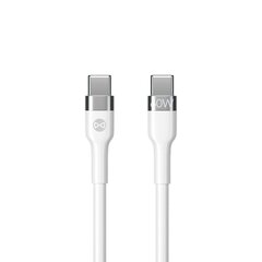 Forever Flexible cable USB-C - USB-C 2,0 m 60W white цена и информация | Кабели для телефонов | 220.lv