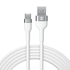 Forever Flexible cable USB - USB-C 1,0 m 3A white цена и информация | Кабели для телефонов | 220.lv