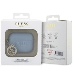 Guess GUAP23DSLGHDB AirPods Pro 2 cover niebieski|blue 3D Rubber 4G Diamond Charm цена и информация | Аксессуары для наушников | 220.lv