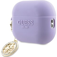 Guess GUAP23DSLGHDU AirPods Pro 2 cover purpurowy|purple 3D Rubber 4G Diamond Charm цена и информация | Аксессуары для наушников | 220.lv