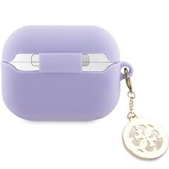 Guess GUAP23DSLGHDU AirPods Pro 2 cover purpurowy|purple 3D Rubber 4G Diamond Charm цена и информация | Аксессуары для наушников | 220.lv