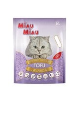 Tofu kaķu pakaišu komplekts MIAU MIAU Lavender, 6L cena un informācija | Kaķu smiltis, pakaiši | 220.lv