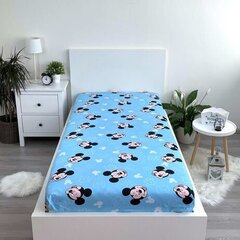 Palags ar gumiju Mickey Blue, 90x200 cm cena un informācija | Palagi | 220.lv