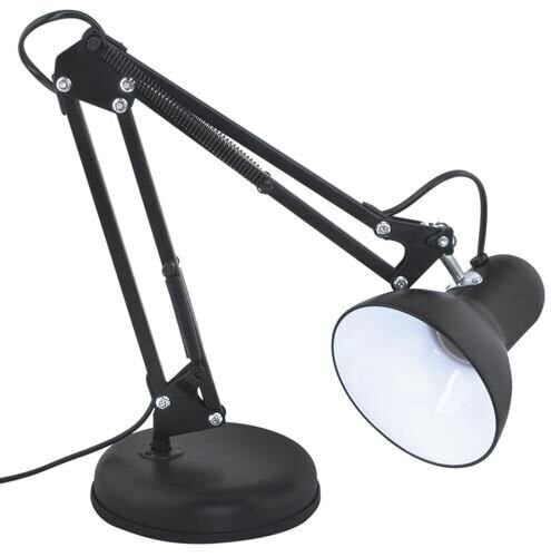 Galda lampa E27, melna цена и информация | Galda lampas | 220.lv