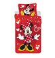 Gultas veļas komplekts Minnie Red Heart, 140x200, 2 daļu цена и информация | Bērnu gultas veļa | 220.lv