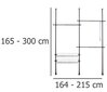 Skapju sistēma Wenko, 38x164-215x165-300 cm, melns цена и информация | Pakaramie un apģērbu maisi | 220.lv