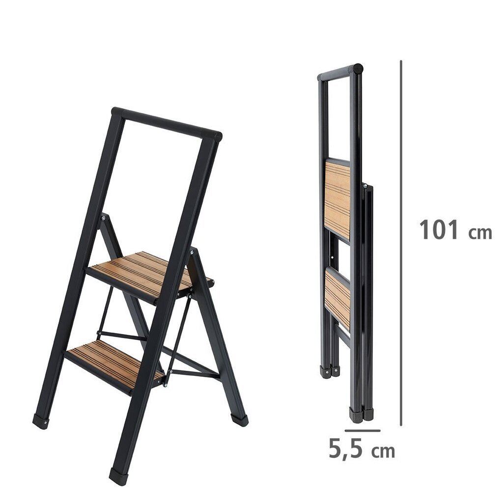 Saliekamās kāpnes Wenko, 63x28x101 cm cena un informācija | Saliekamās kāpnes, celtniecības sastatnes | 220.lv