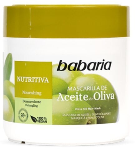 Maska matiem Babaria Olive Oil, 400ml cena un informācija | Matu uzlabošanai | 220.lv