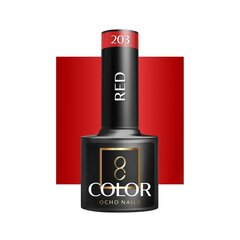 Гель для ногтей Ocho Nails Hybrid красный 203 -5 г цена и информация | Лаки для ногтей, укрепители | 220.lv