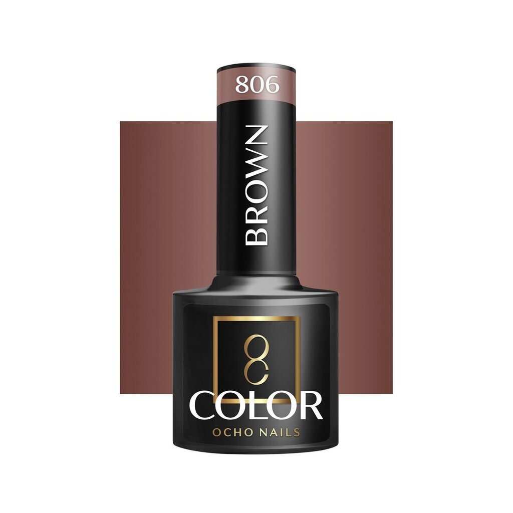 Hibrīda nagu laka Ocho Nails, Brown 806, 5 g цена и информация | Nagu lakas, stiprinātāji | 220.lv