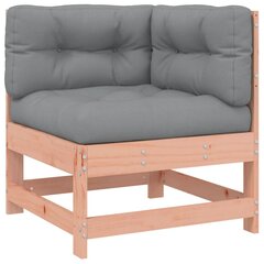 Stūra dīvāns ar matračiem vidaXL, brūns/pelēks cena un informācija | Dārza krēsli | 220.lv