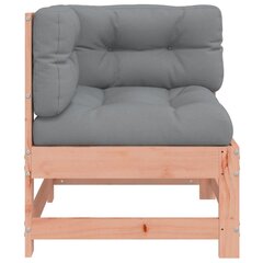 Stūra dīvāns ar matračiem vidaXL, brūns/pelēks cena un informācija | Dārza krēsli | 220.lv