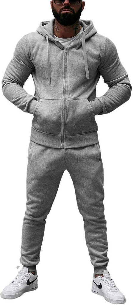 J.Style Sporta Tērpi Fleece Grey 68C10386-2 68C10386-2/XL cena un informācija | Vīriešu jakas | 220.lv