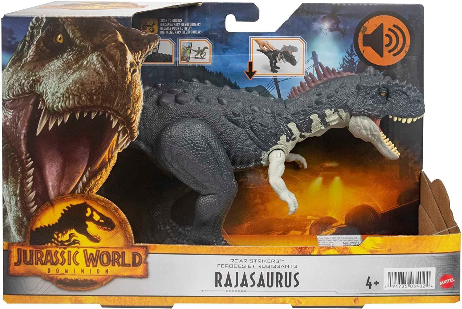 Фигурка динозавра Rajasaurus Mattel Jurassic World HDX45 цена | 220.lv