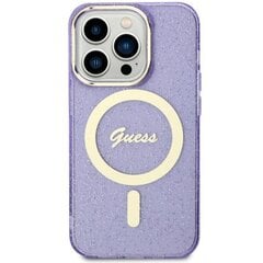 Guess GUHMN61HCMCGU iPhone 11 | Xr 6.1" purpurowy|purple hardcase Glitter Gold MagSafe цена и информация | Чехлы для телефонов | 220.lv