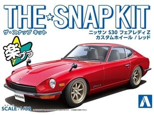 Сборная модель Aoshima - The Snap Kit Nissan S30 Fairlady Z Custom Wheel / Red, 1/32, 06474 цена и информация | Конструкторы и кубики | 220.lv