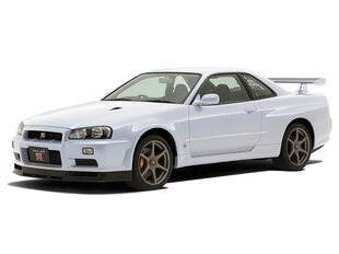 Сборная модель Aoshima - The Snap Kit Nissan R34 Skyline GT-R / White, 1/32, 06251 цена и информация | Kонструкторы | 220.lv