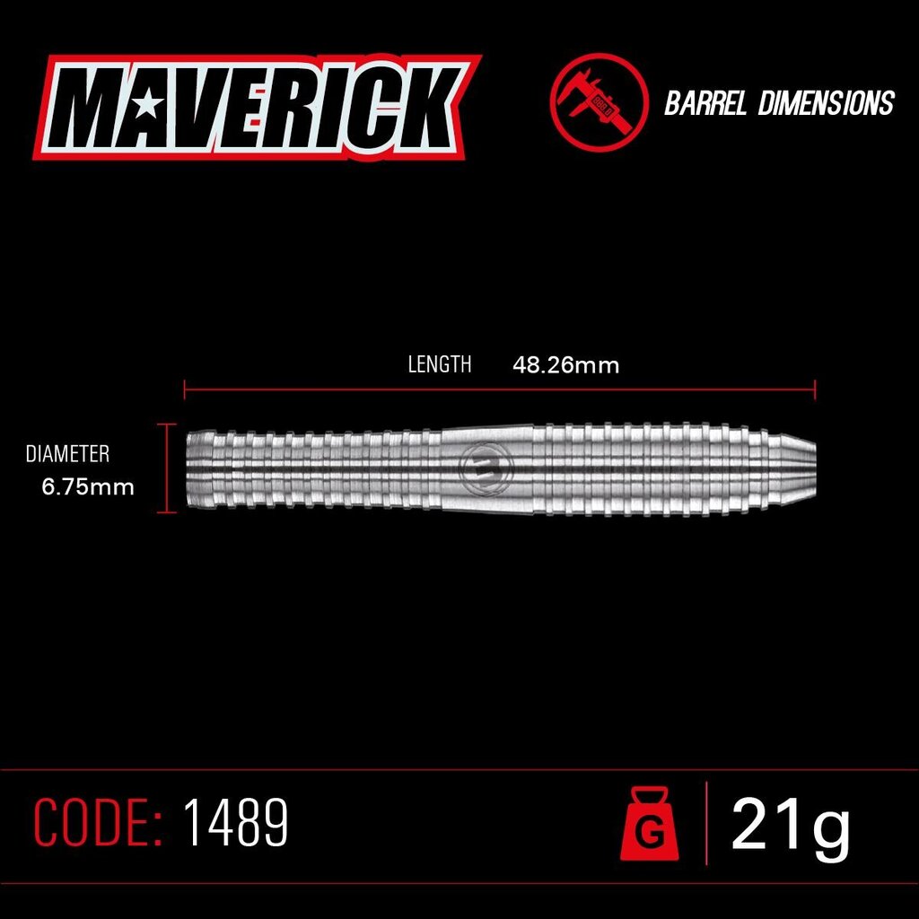 Darts Winmau Maverick 23g cena un informācija | Šautriņmešana, dārts | 220.lv