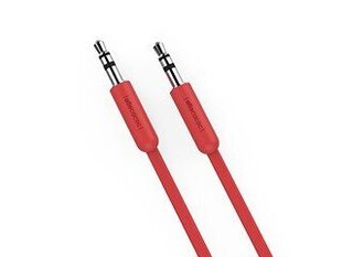 Allocacoc AUX kabelis AUX kabelis Plakans 3m, sarkans cena un informācija | Savienotājkabeļi | 220.lv