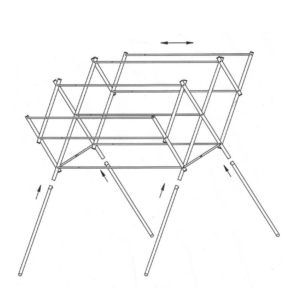 Veļas žāvētājs Maximex, 65.5x54-92x96.5 cm cena un informācija | Veļas žāvēšana | 220.lv