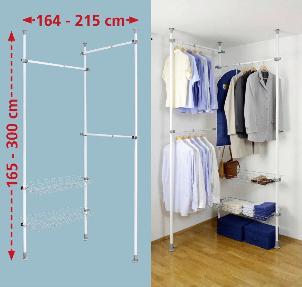 Pakaramie drēbēm Wenko, 164-215x165-300 cm cena un informācija | Drēbju pakaramie | 220.lv